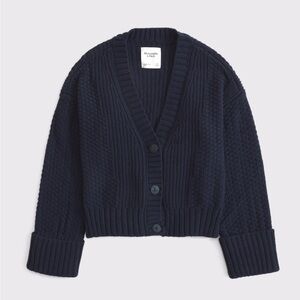 NWOT- A&F Navy Knit Cardigan